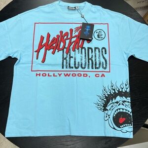 Blue and Red Long Sleeve Hollywood Tee